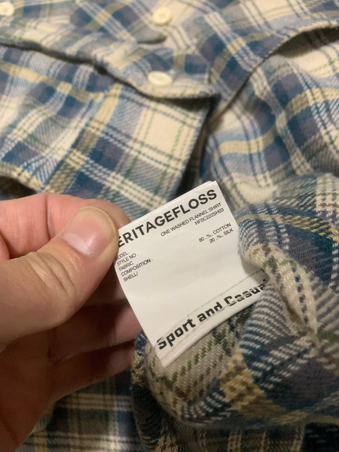 헤리티지플로스 플란넬 체크셔츠 s(95) 상품이미지4