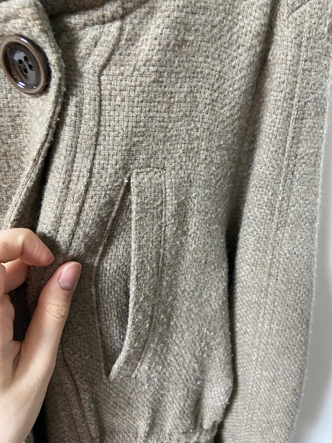 일본 빈티지 모리걸 사와코 갸루히메라떼 털 후드 코트 상품이미지4