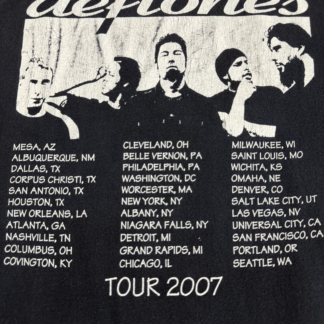 빈티지 2007 Deftones 데프톤즈 투어 티셔츠 상품이미지8