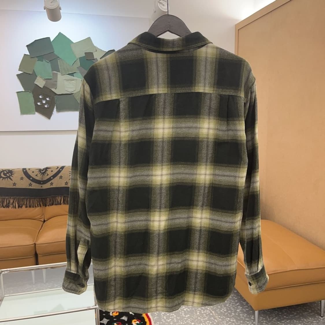 유니클로 플란넬 체크 셔츠 L C06486 상품이미지4