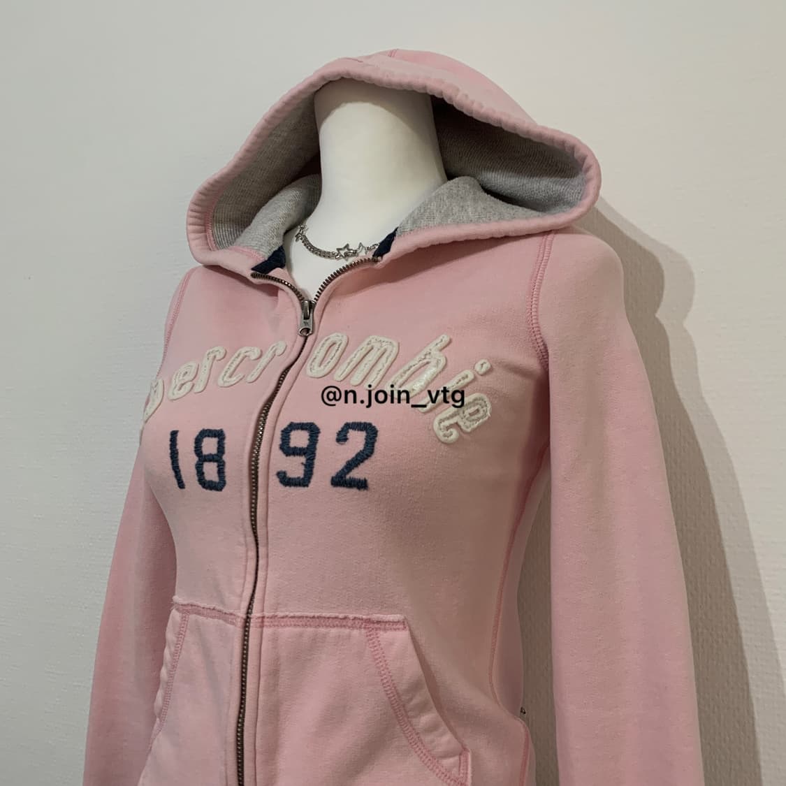 아베크롬비 핑크 후드집업 상품이미지2