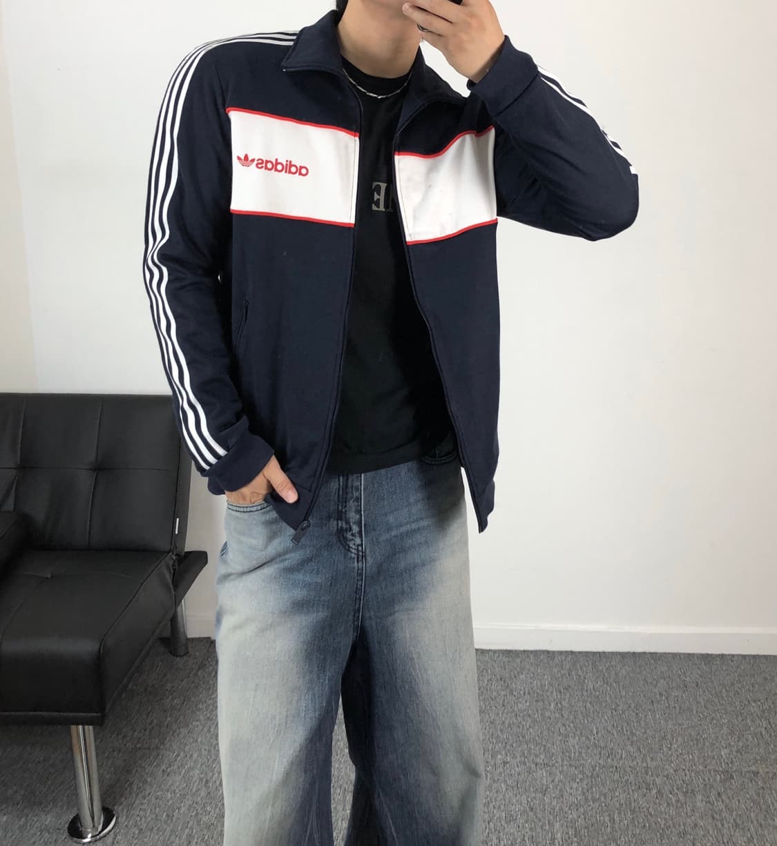 아디다스 정품 BL 올드스쿨 블록 져지 네이비 상품이미지1
