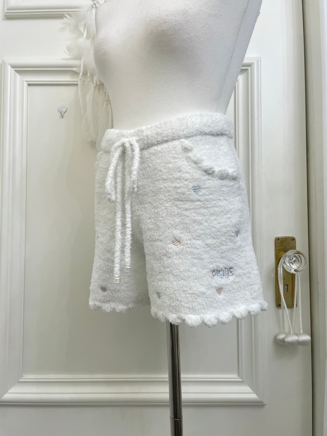 GELATO PIQUE ivory heart embroidery shor 상품이미지6