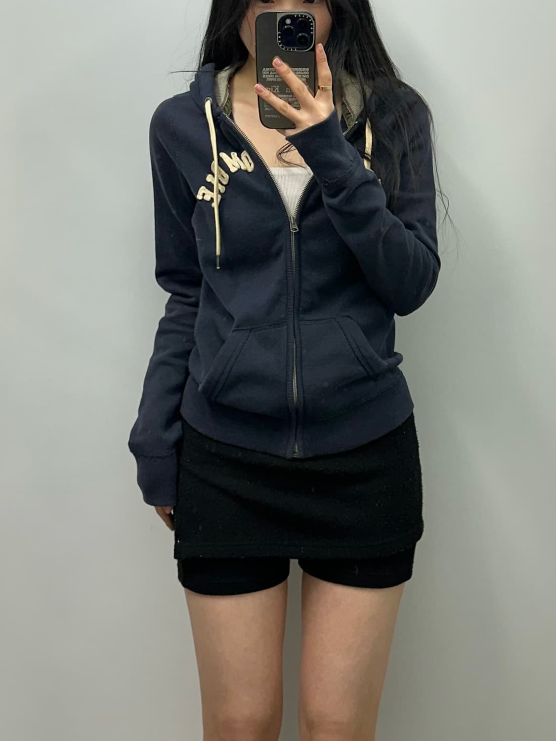 아베크롬비 y2k 와투케 네이비 후드집업 상품이미지1