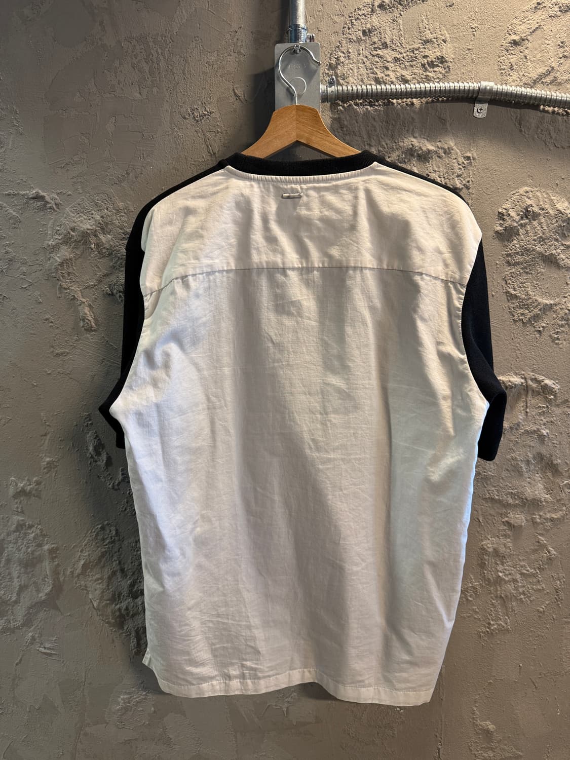 솔리드옴므 배색 반팔 티셔츠 블랙 50 상품이미지2