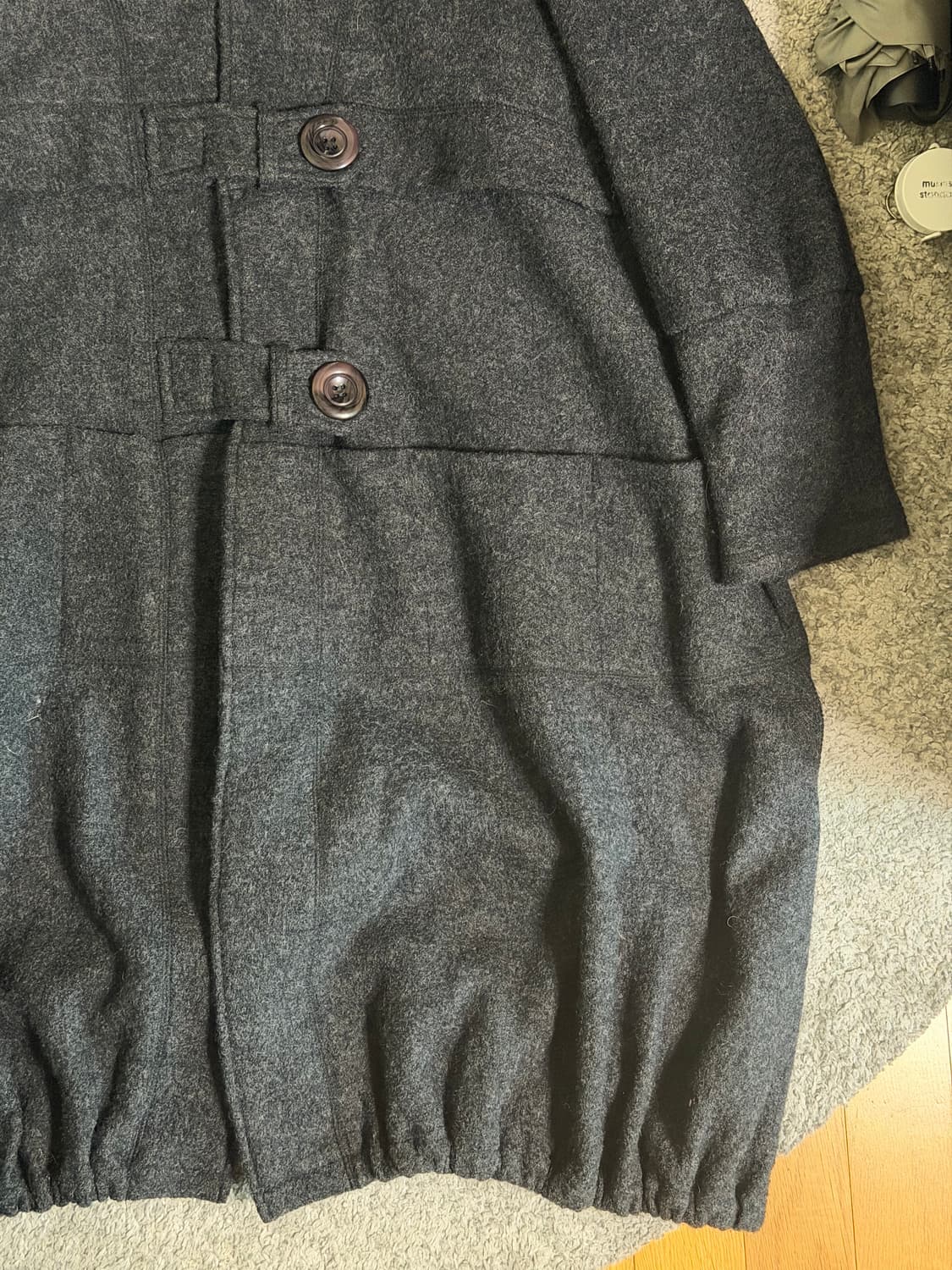 일본 빈티지 빅 버튼 울 코트 상품이미지4