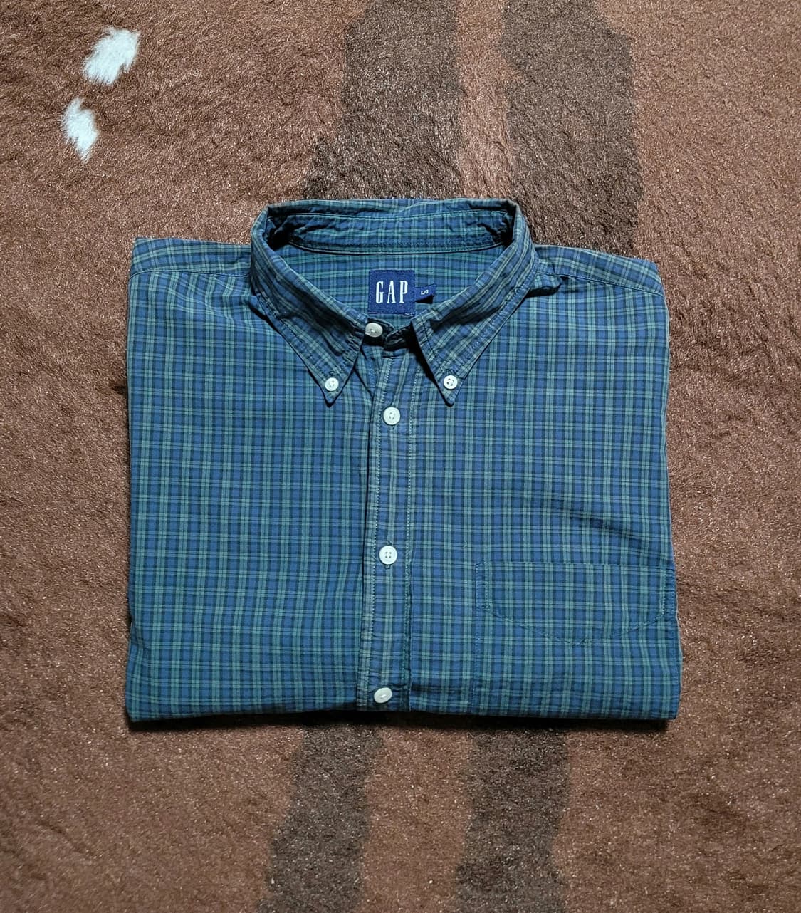 OLD GAP 남성용 그린 타탄체크 남방(L) 상품이미지7