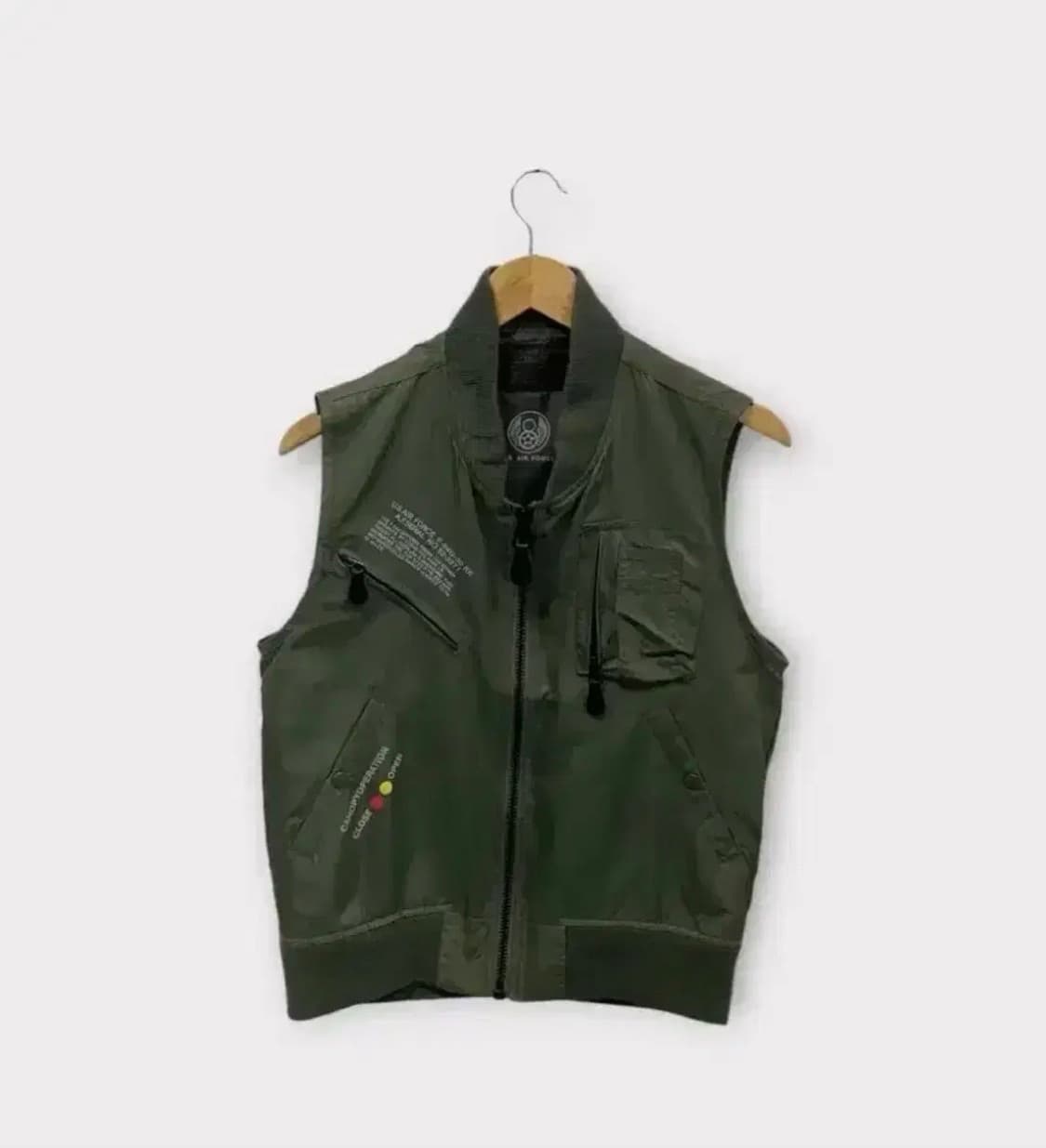 U.S AIR FORCE 항공 카키색 빈티지 조끼 M 상품이미지1
