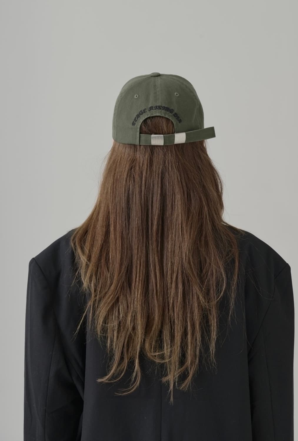 스테이지알 Stage.R 볼륨 로고 워싱 볼캡 카키 OS  상품이미지6