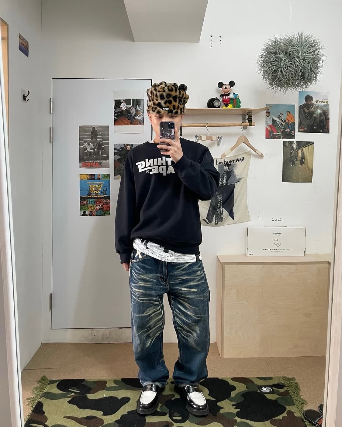 베이프og 챔피온 페인팅 데님팬츠 (M) 상품이미지10