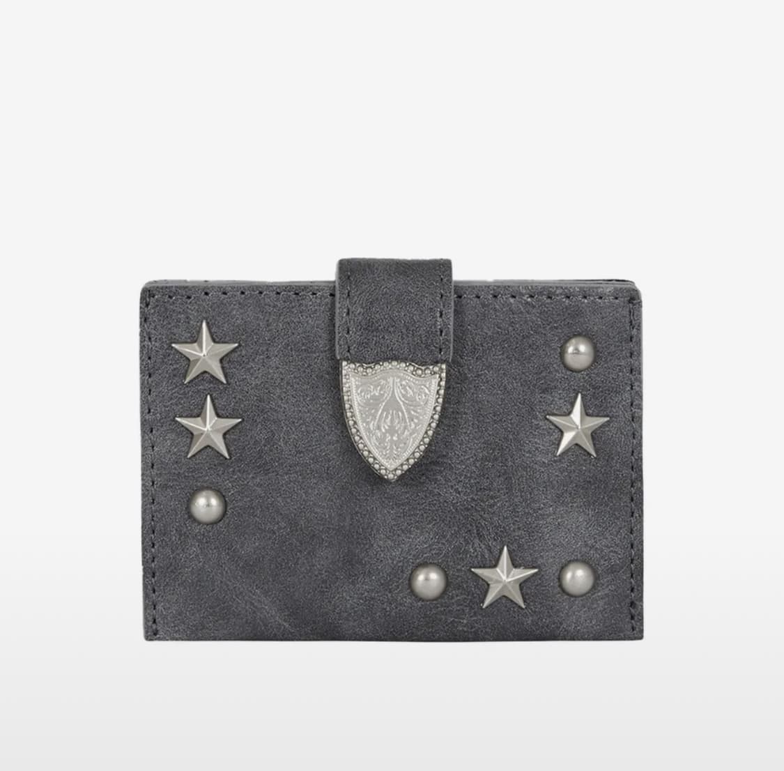 일리고 웨스턴 아코디언 카드 지갑 차콜  상품이미지1