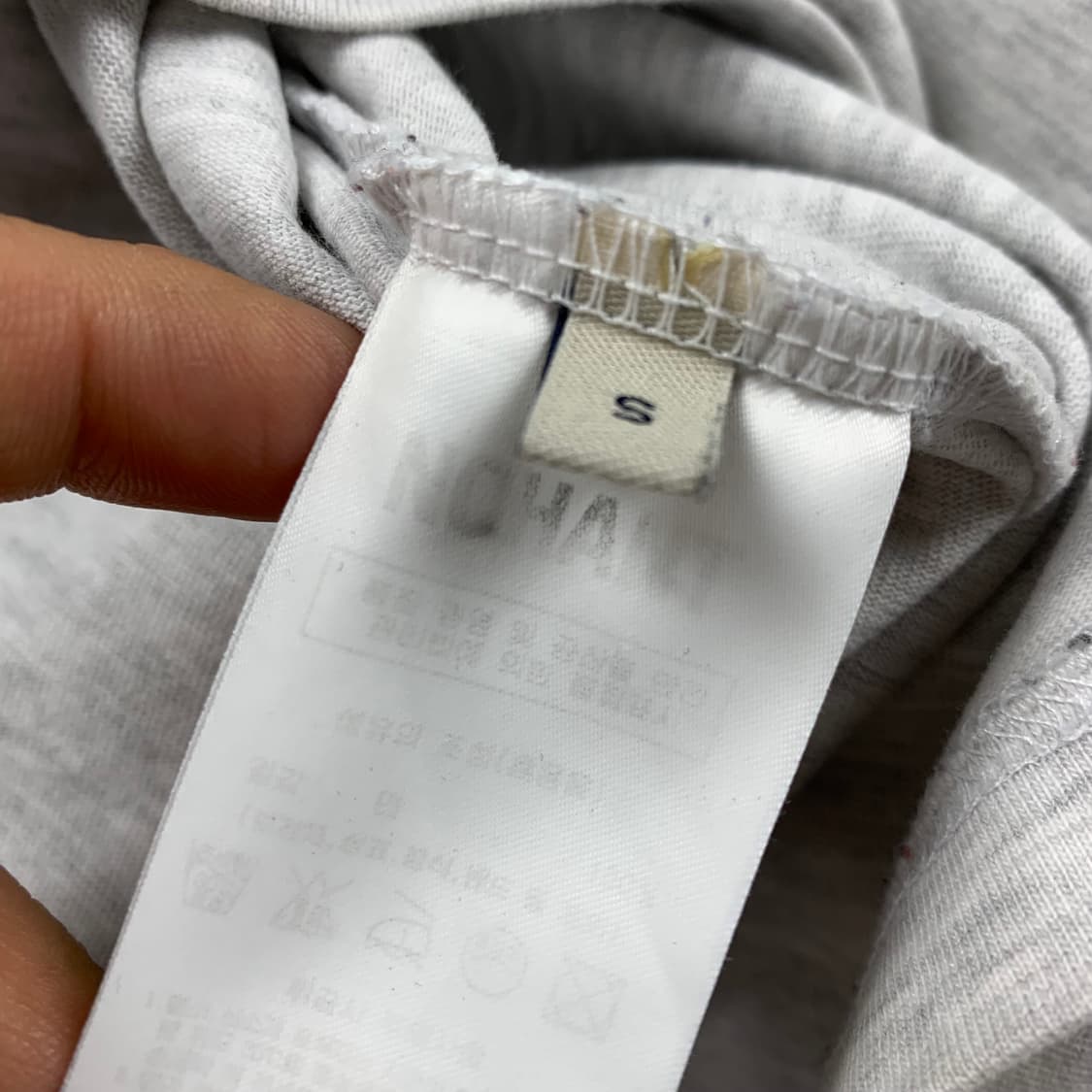 노앙 x 헤어몬 빅로고 롱슬리브 티셔츠 그레이 상품이미지7