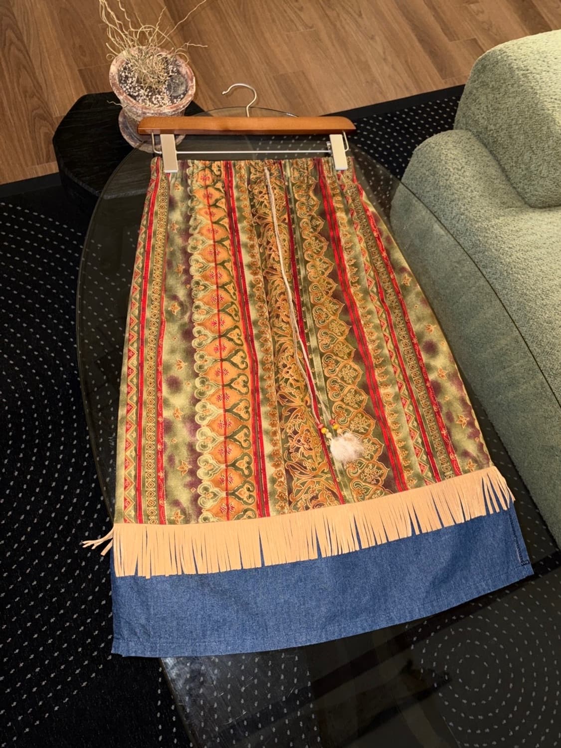 fringe patterned skirt 상품이미지1