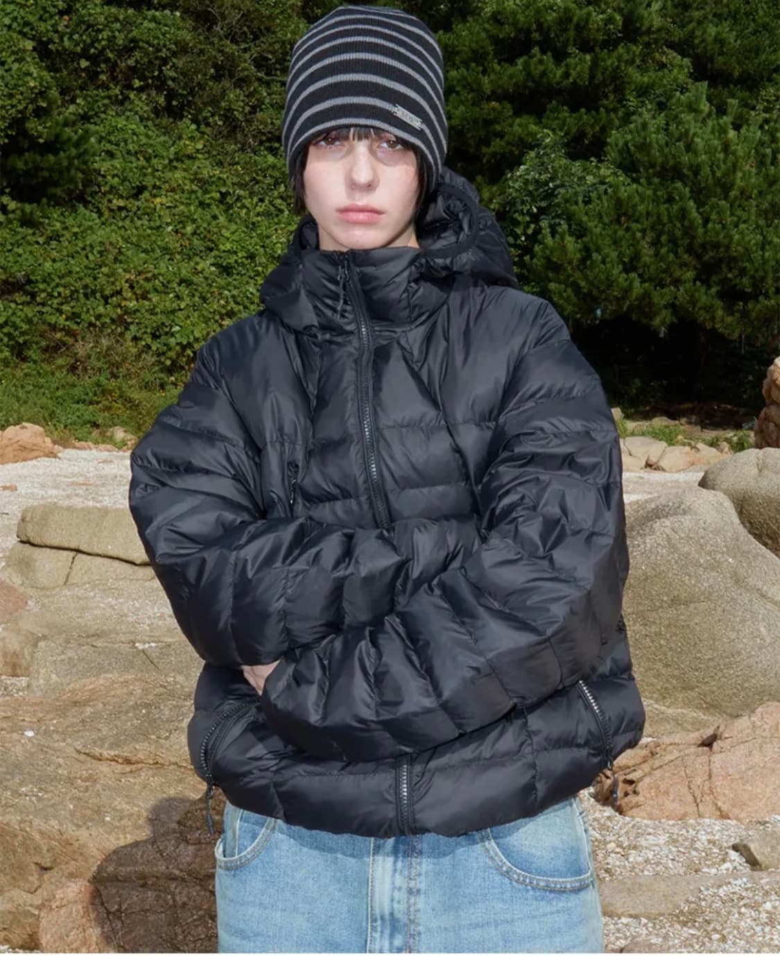 오와이 경량패딩 무광 M  상품이미지1