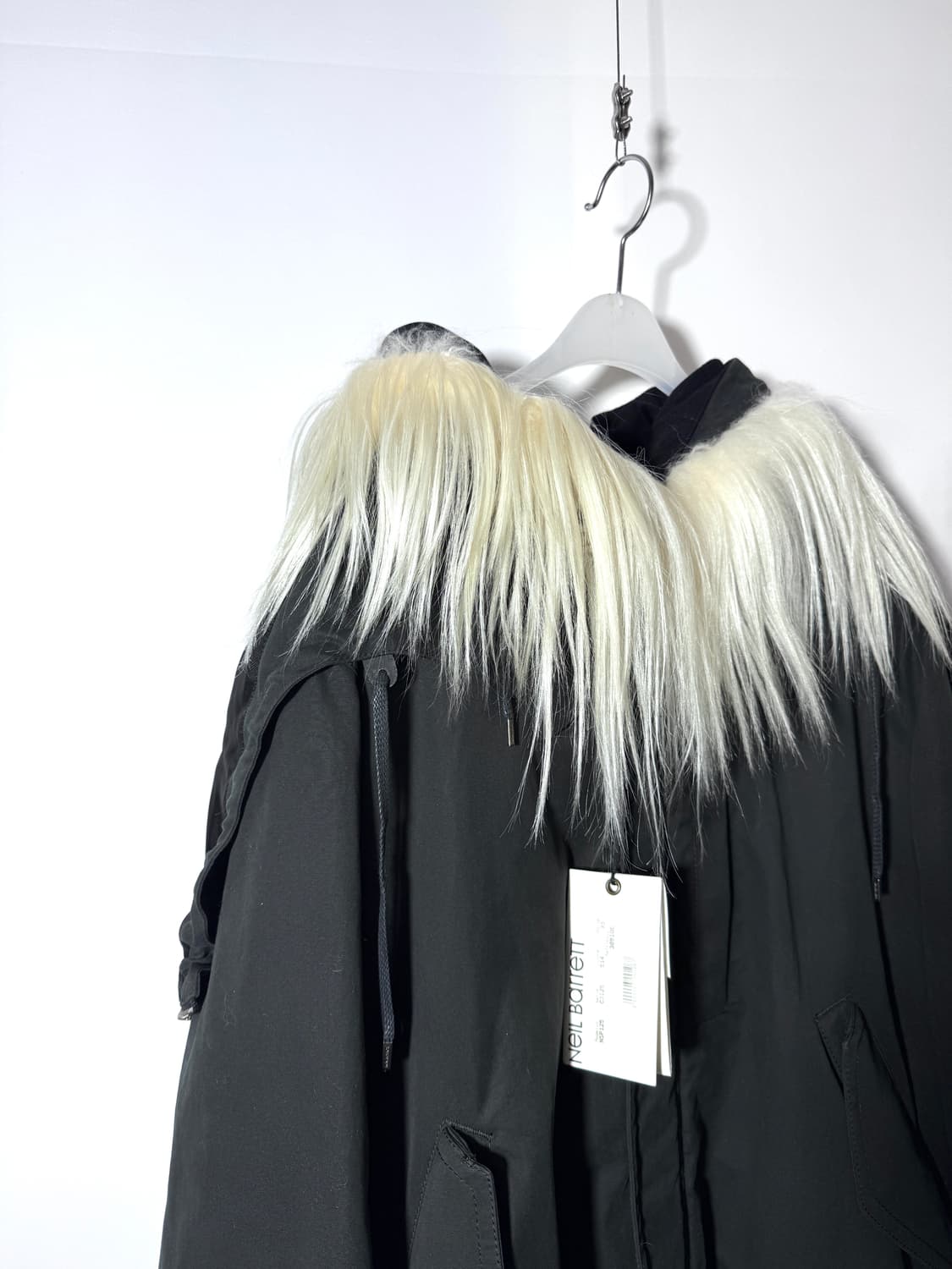 Neil Barret goat fur trim fishtail coat 상품이미지2