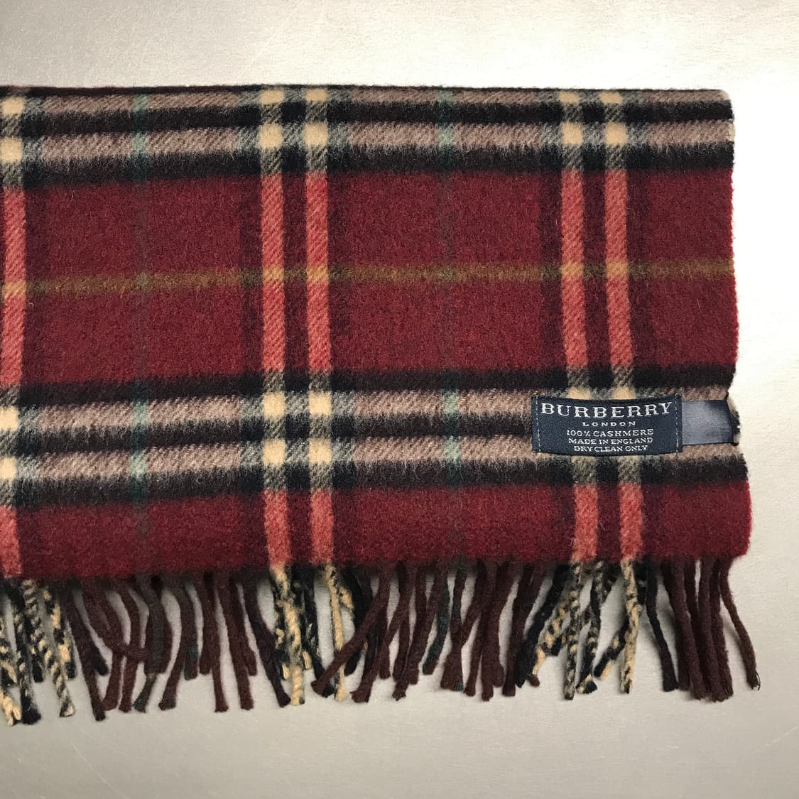 버버리 정품 캐시미어 머플러 레드 상품이미지3