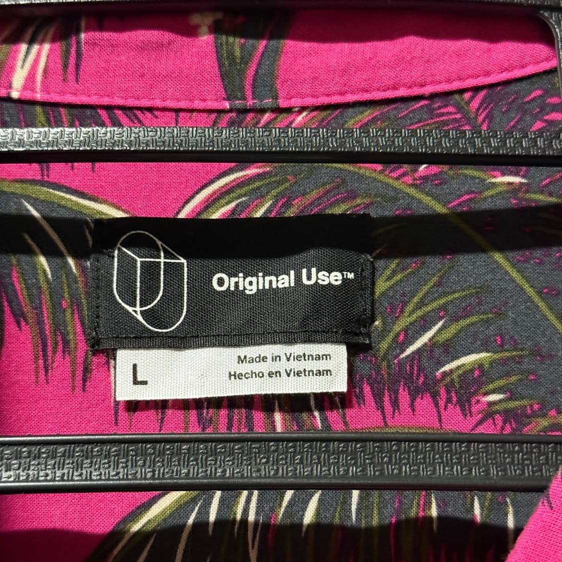 VTG 빈티지 핑크 야자수 풀 패턴 폴리 하와이안 반팔 셔츠 상품이미지5