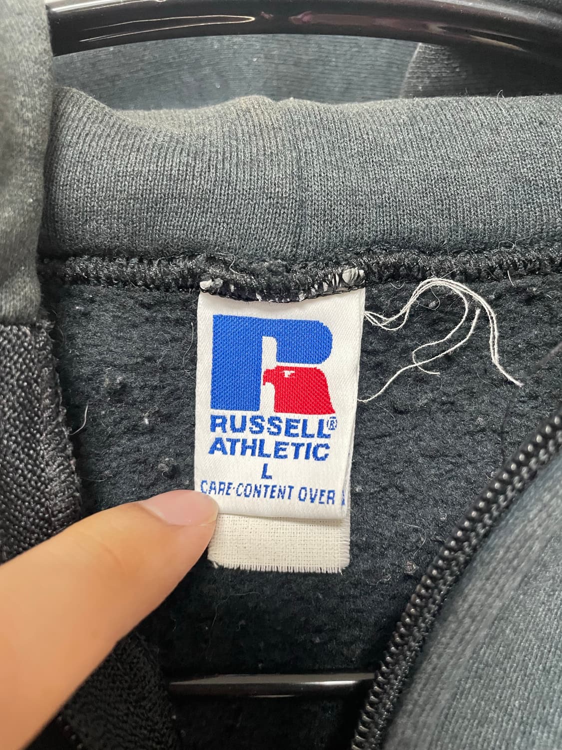 90s sunfaded russell athletic hoodie zip 상품이미지3