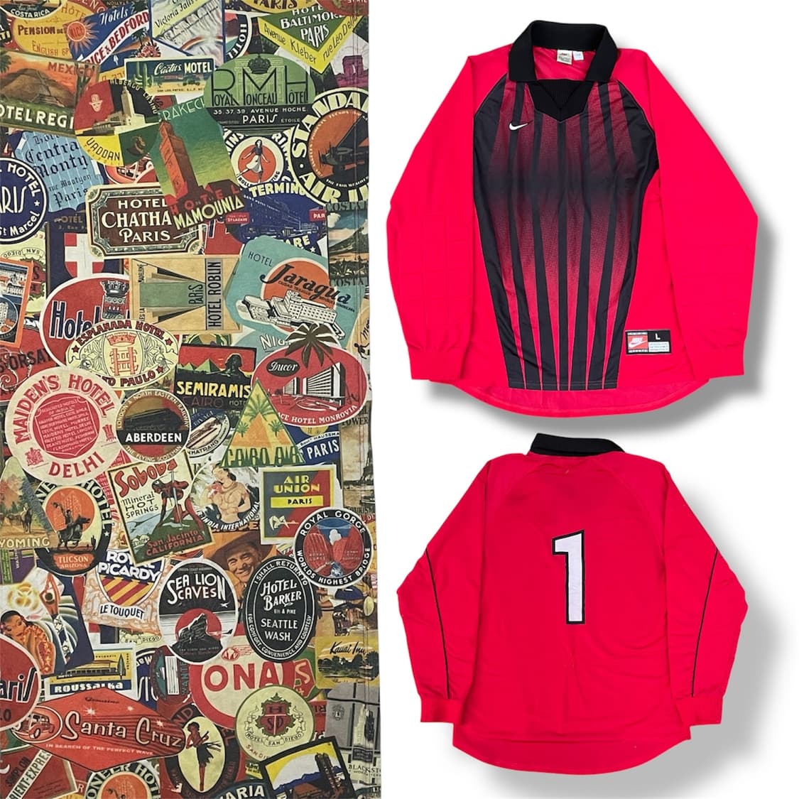 90s 나이키 UK 축구 골키퍼 웜업 맨투맨 올드스쿨 고프코어 져지 XL 상품이미지1