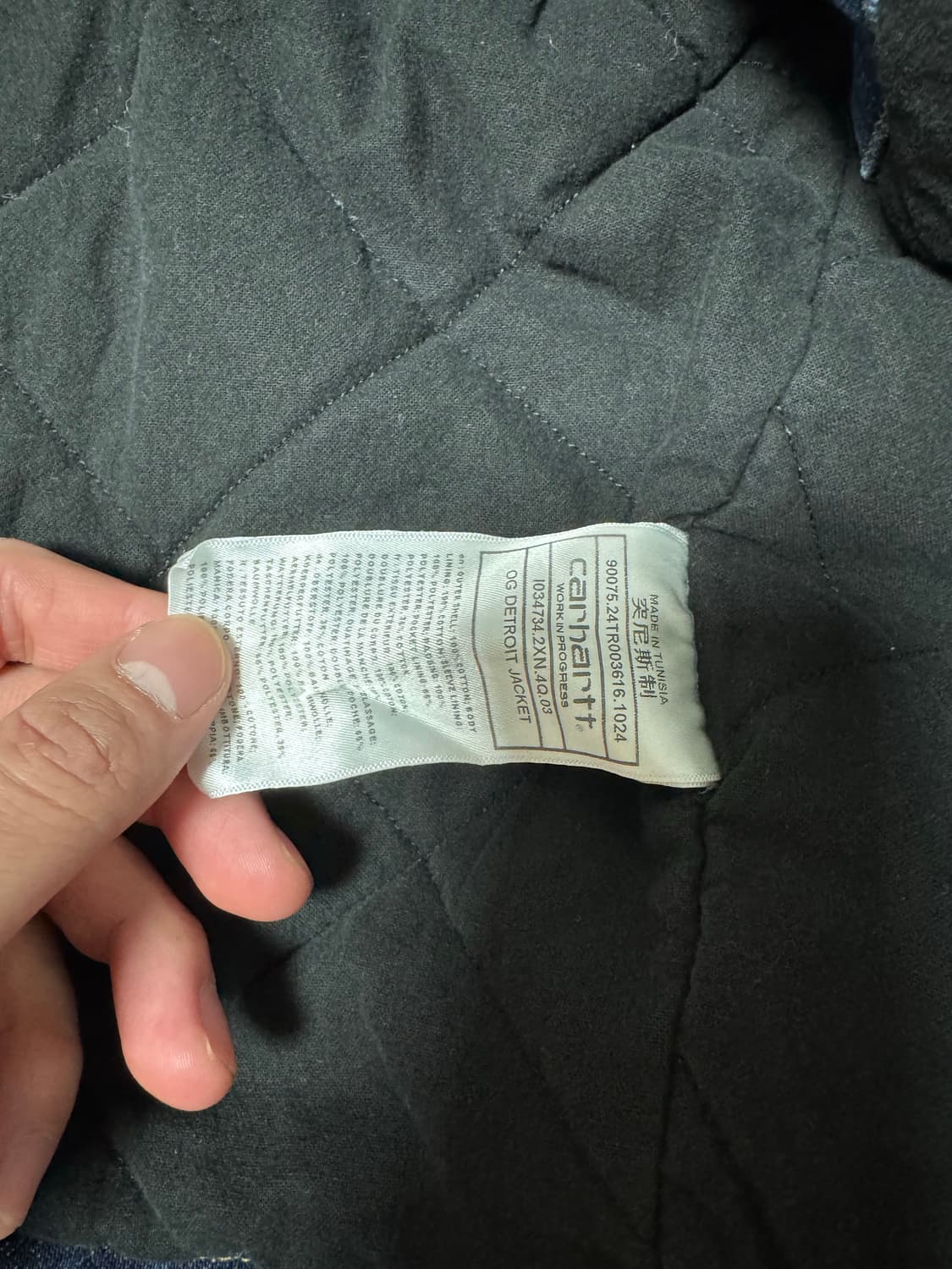 (새상품) 칼하트 디트로이트 자켓 블루/더스티 M, L사이즈 판매합니다 상품이미지4