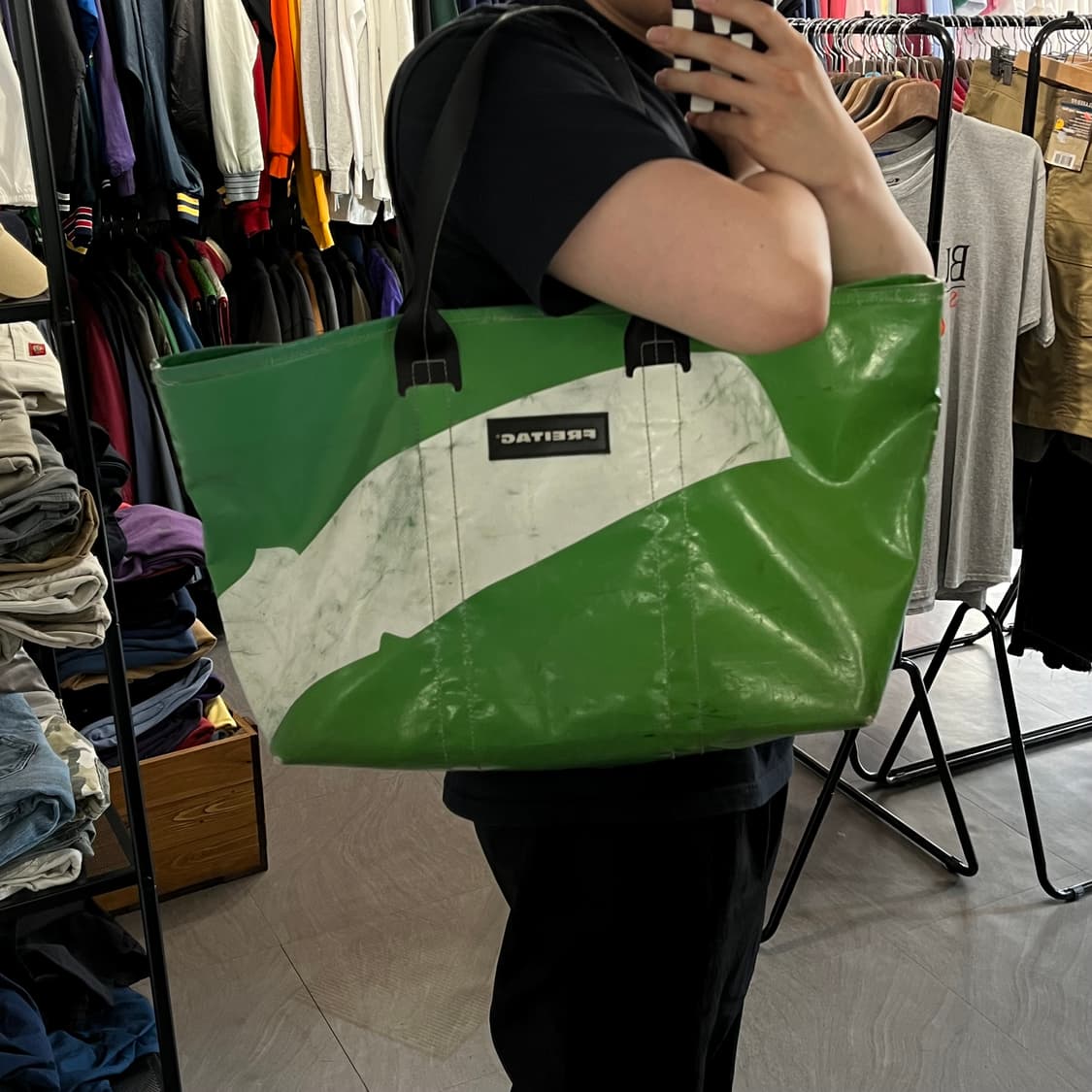 프라이탁 정품 그린 구형 쿠퍼 백 상품이미지10