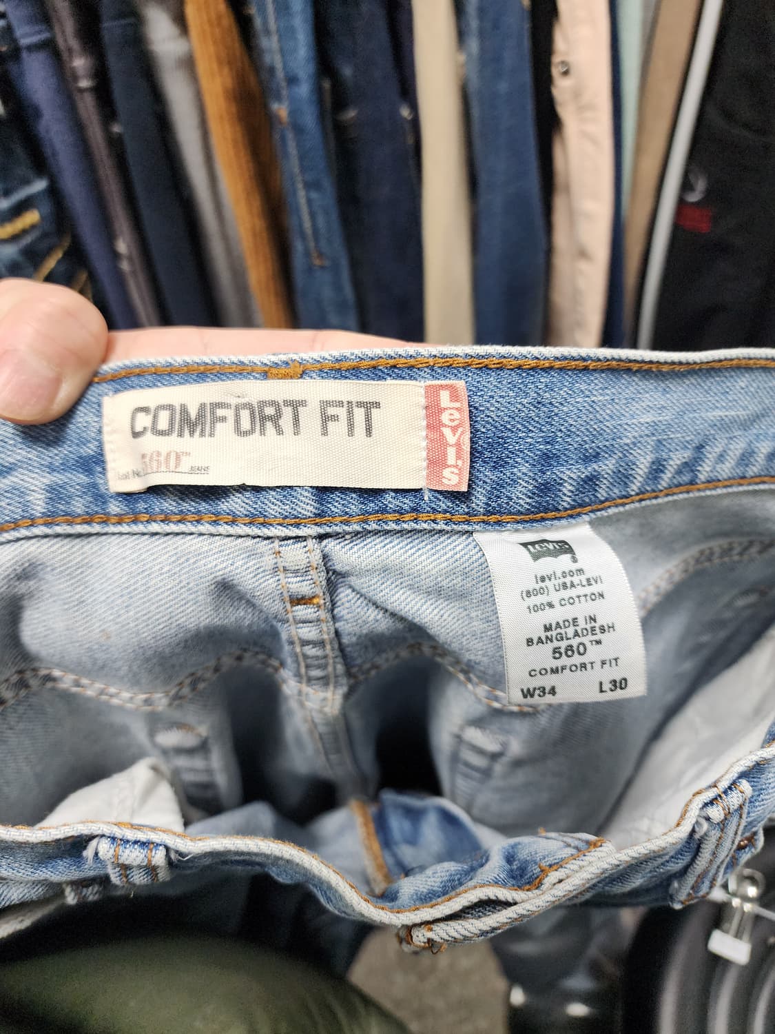 00s 리바이스 560 빈티지 연청 외이드 청바지 상품이미지4