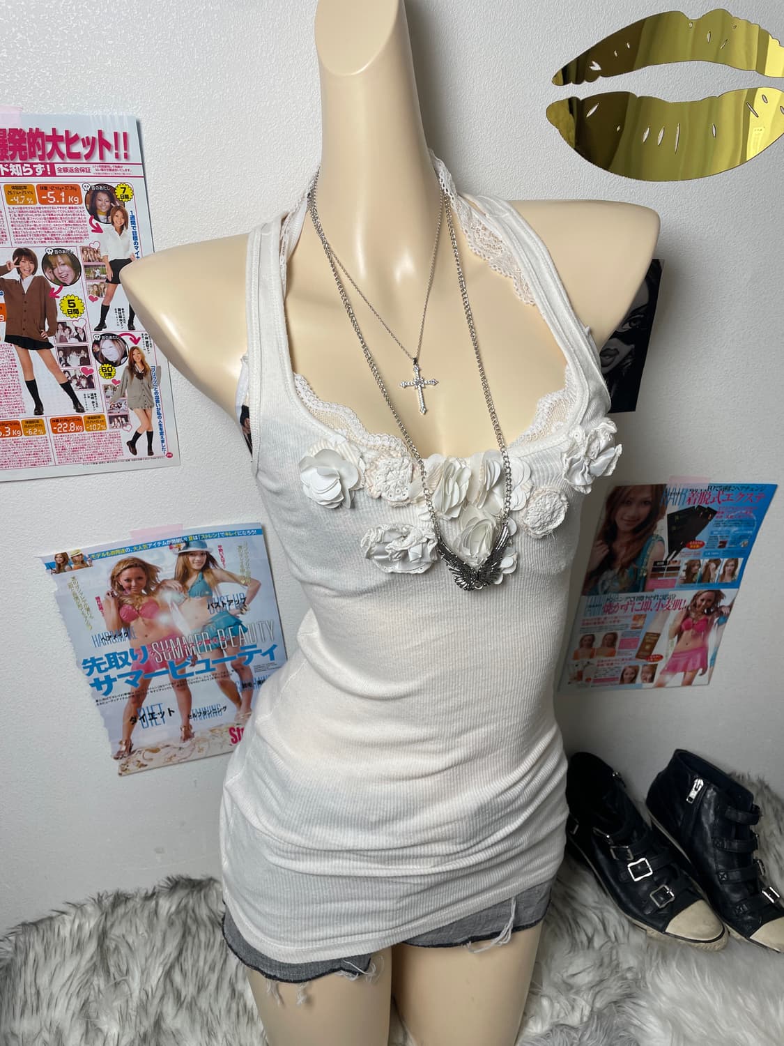 Abercrombie 아베크롬비 화이트 나시 슬리브리스 상품이미지1