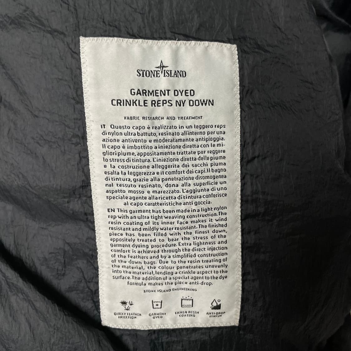 스톤아일랜드 크링클랩스 롱패딩 S 백화점판 상품이미지3
