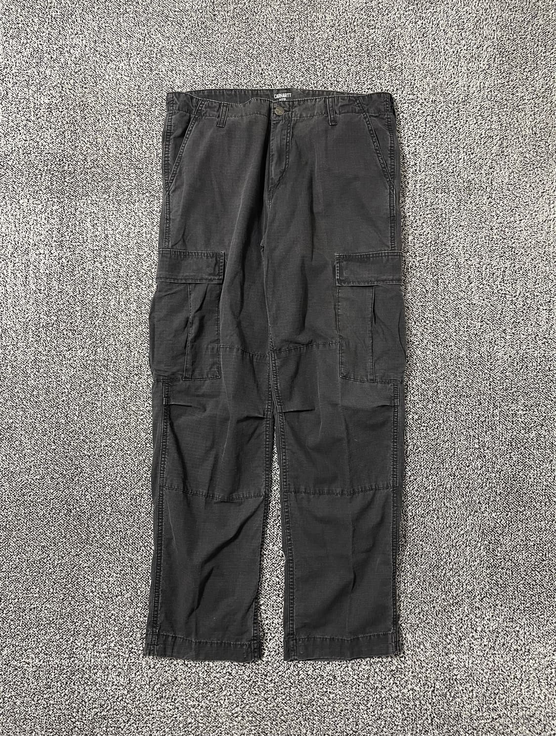 빈티지9. 칼하트 WIP 레귤러 카고 팬츠 워크 팬츠 면바지 딥차콜 상품이미지1
