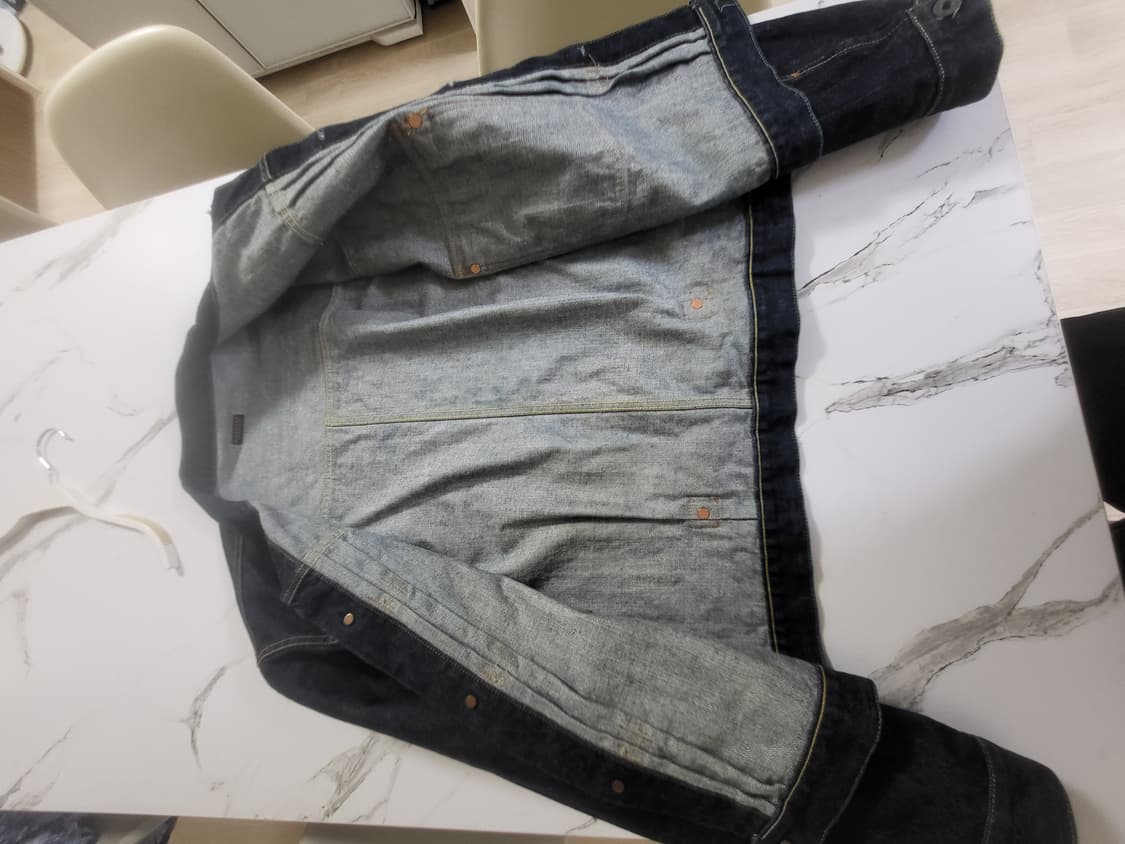 [5] 캐피탈 14온즈 데님 1ST 원 워시 자켓 인디고 상품이미지4