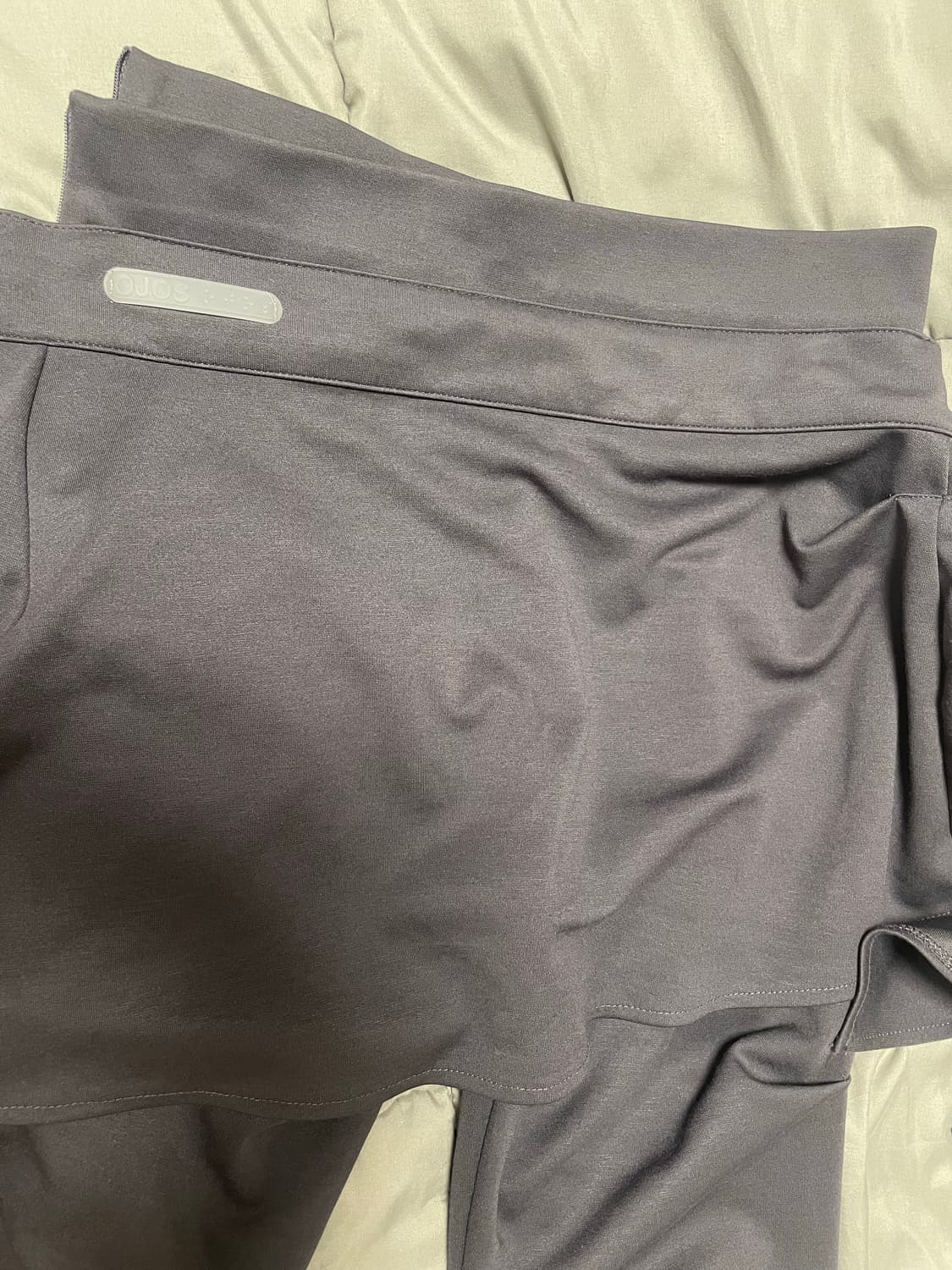 오호스 랩 오버 턱 팬츠 차콜 판매 상품이미지7