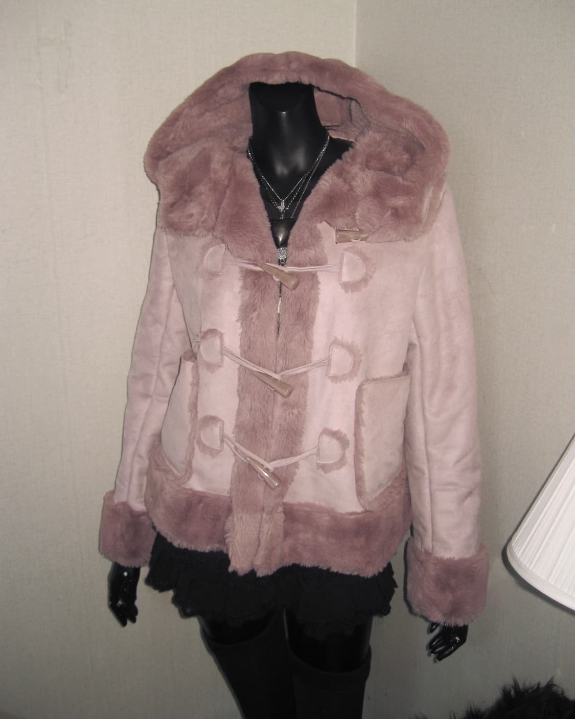 핑크 퍼 떡볶이 코트 퍼자켓 아우터 히메갸루 떡코 상품이미지5