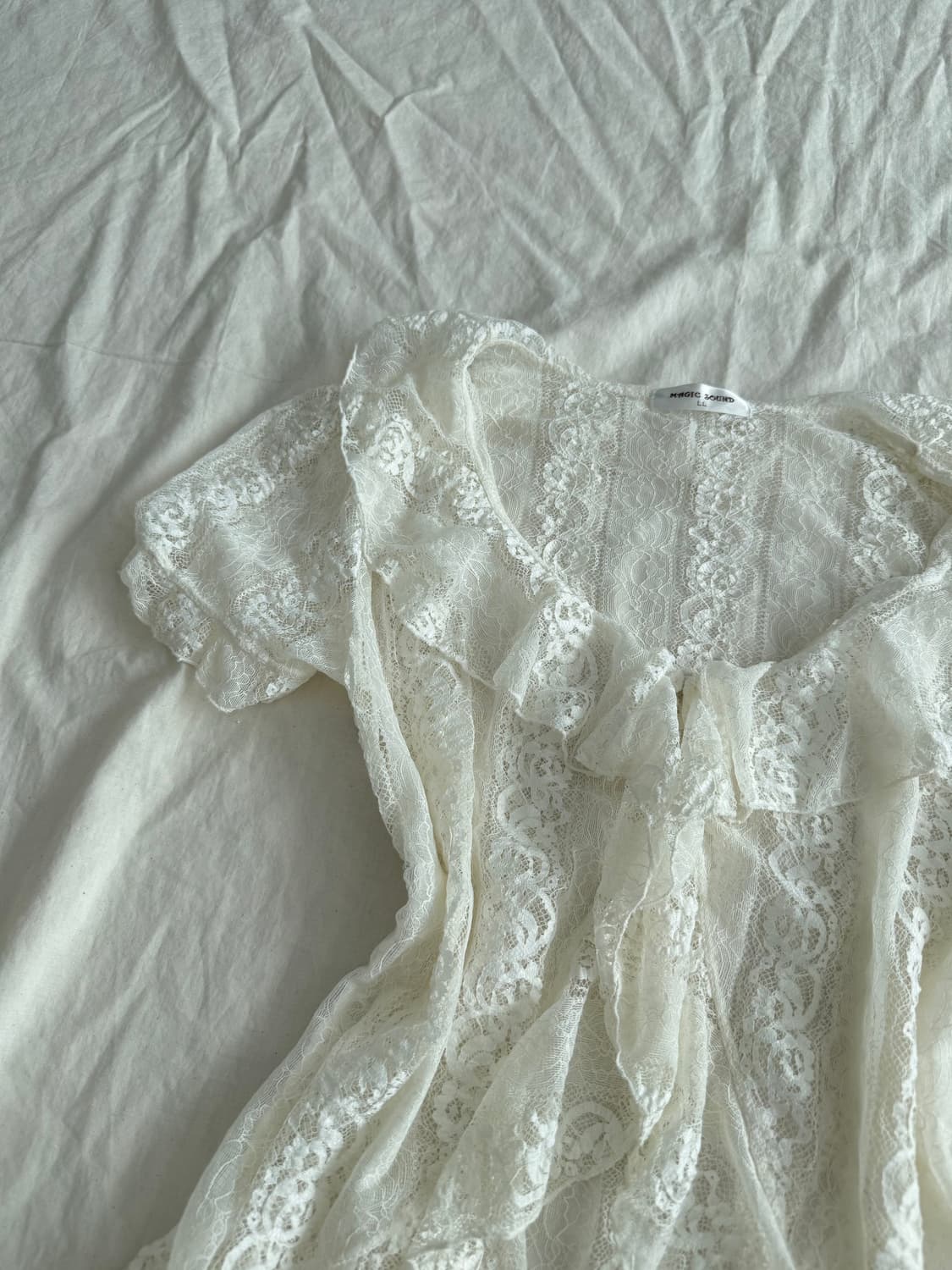 아이보리 페어리 레이스 반팔 가디건 상품이미지2