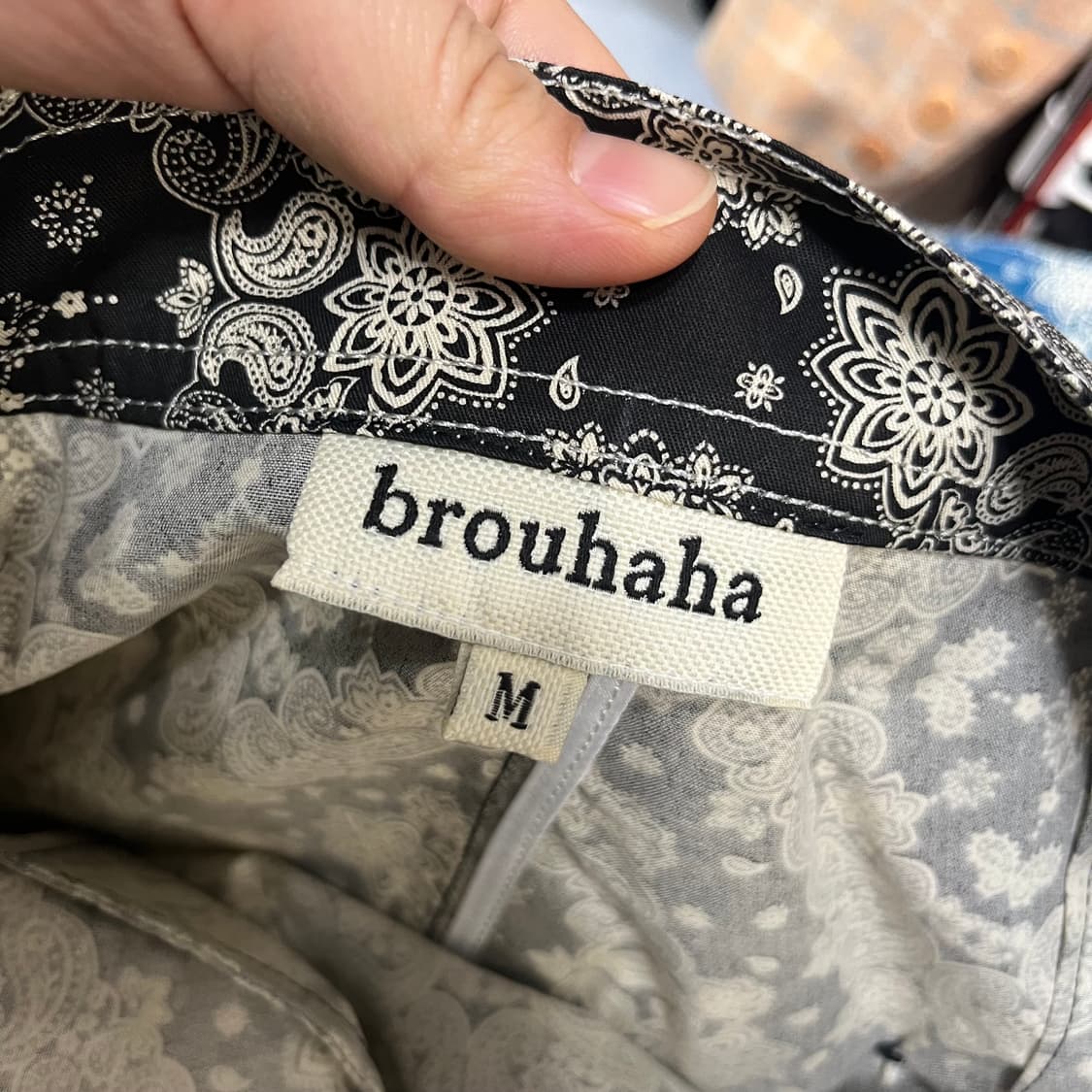 brouhaha 브루하하 페이즐리 랩 스커트 블랙 m 상품이미지2