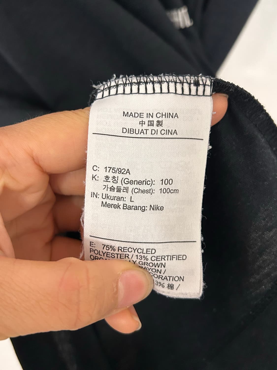 나이키 드라이핏 스우시 반팔티 블랙 L 상품이미지5