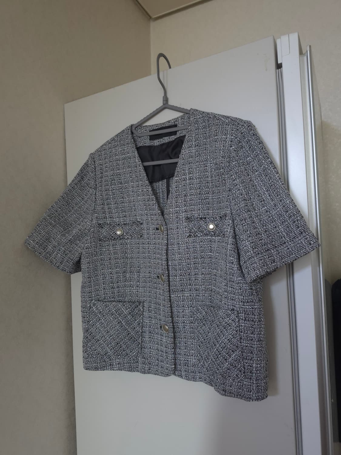 아이잗 트위드 반팔 자켓 상품이미지1