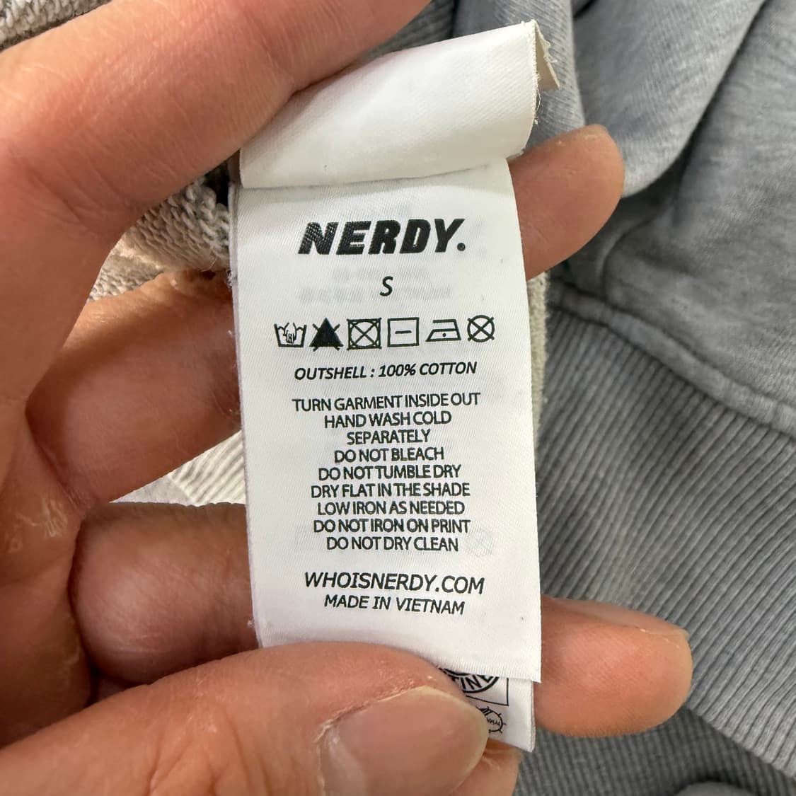 [S] 널디 스몰로고 그레이 맨투맨 0115T1 상품이미지4
