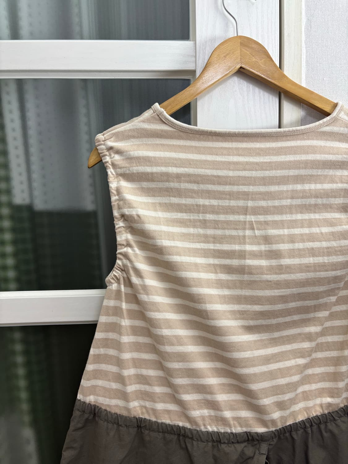 베이지 스트라이프 원피스 상품이미지6