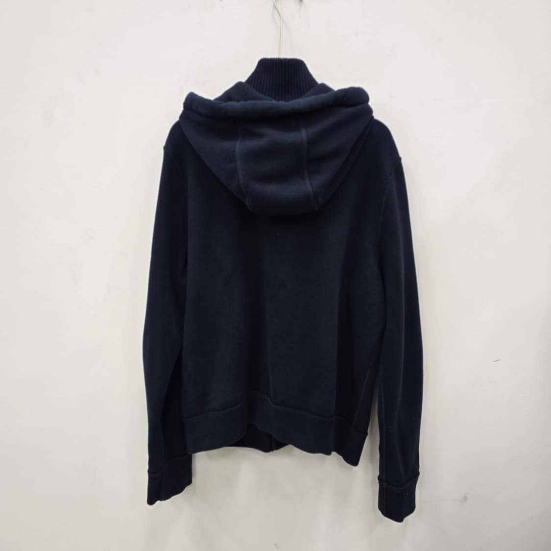 아베크롬비 NY 로고 헤비 코튼 네이비 양홍원 후드 집업 상품이미지2