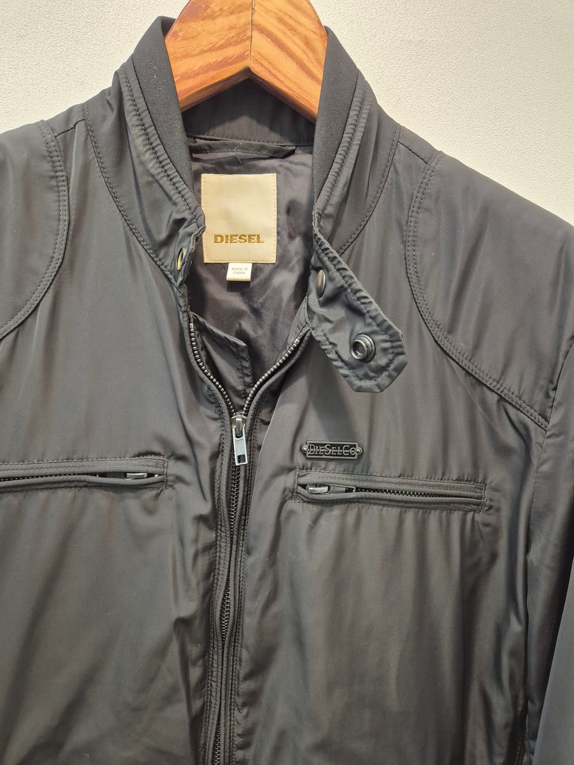 DIESEL 남성 블랙 봄버 자켓 M 
 상품이미지2