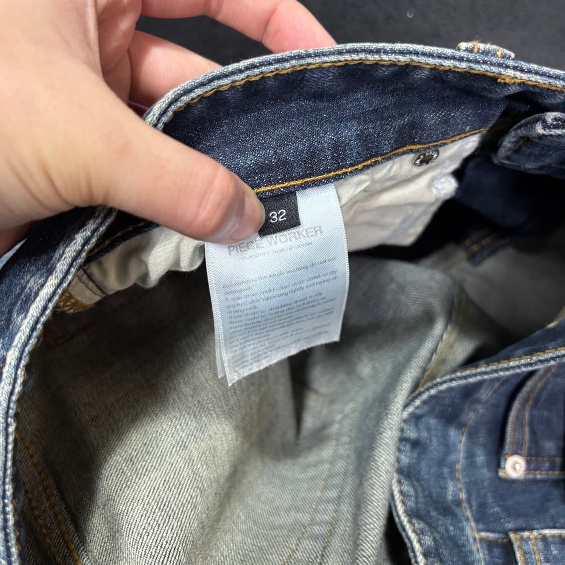 32 피스워커 진청 워싱 데님팬츠 상품이미지4