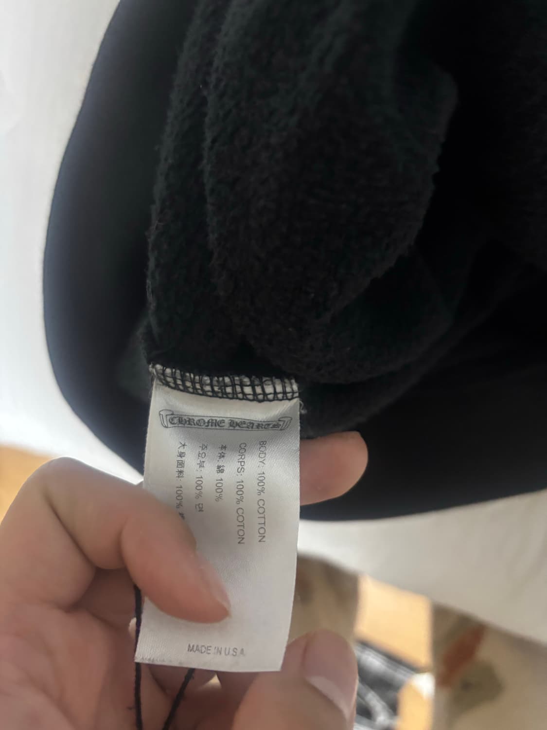 크롬하츠 넥 로고 크루넥 스웨트셔츠 블랙 xl 상품이미지8