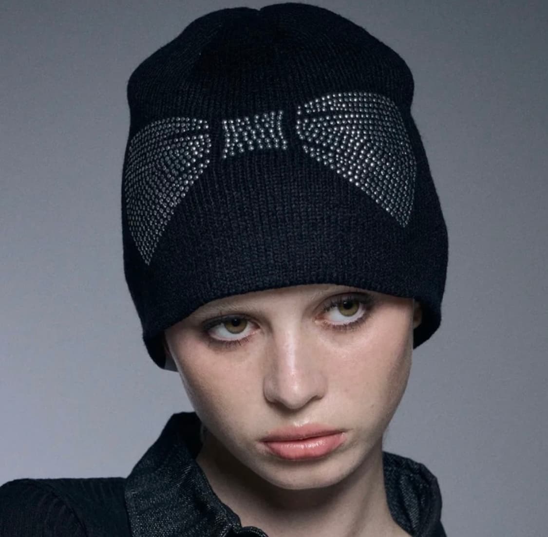 셋업이엑스이 RIBBON HOTFIX 비니 블랙 상품이미지1