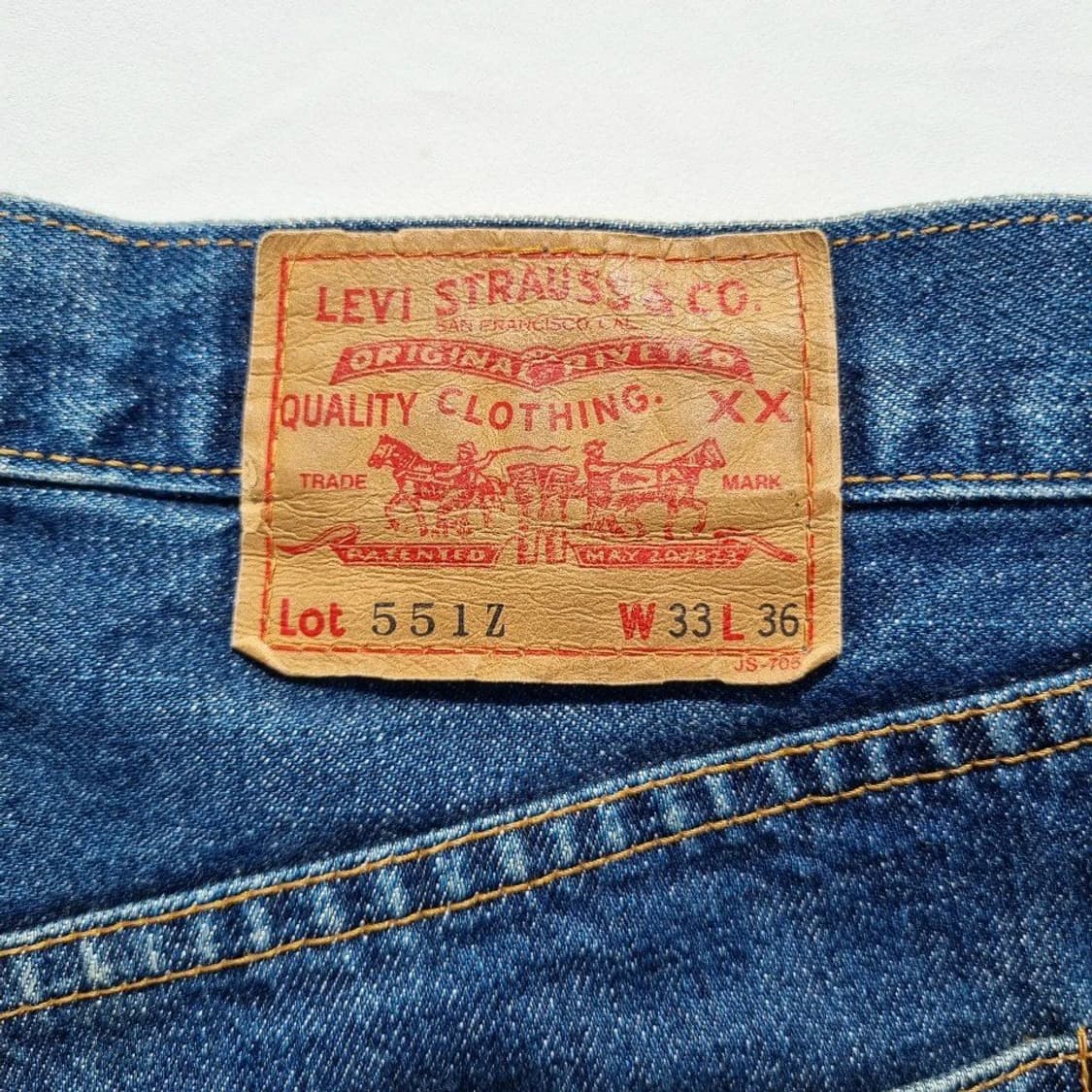 90s jpn Levis Big E 551ZXX Selvedge 33sz 상품이미지8