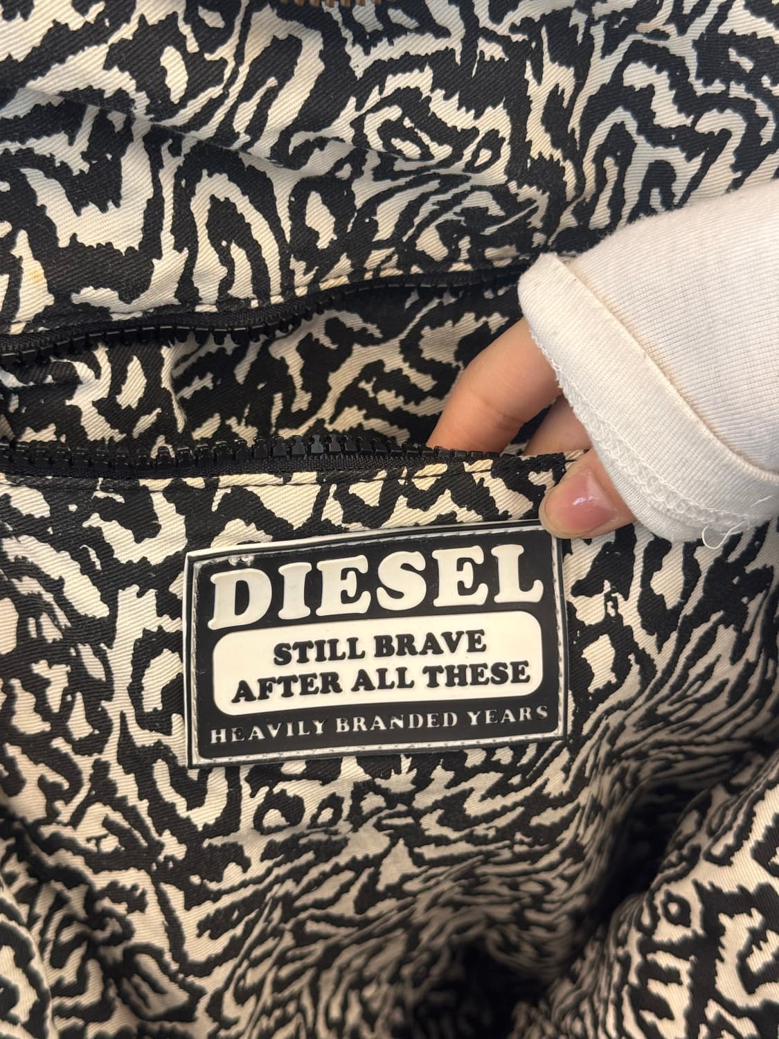 Diesel black cotton shoulder bag   상품이미지8