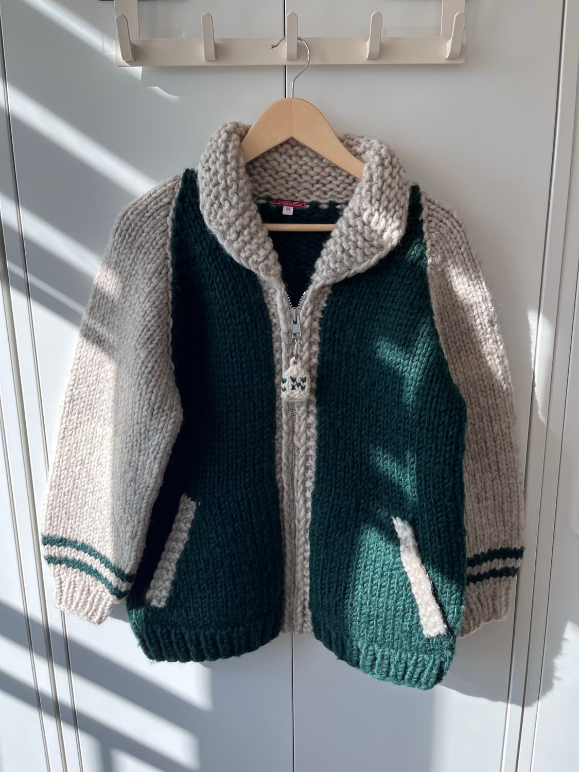 (Rare) 캐나다 종소리 배색 니트 리얼 헤비 코위찬  상품이미지9