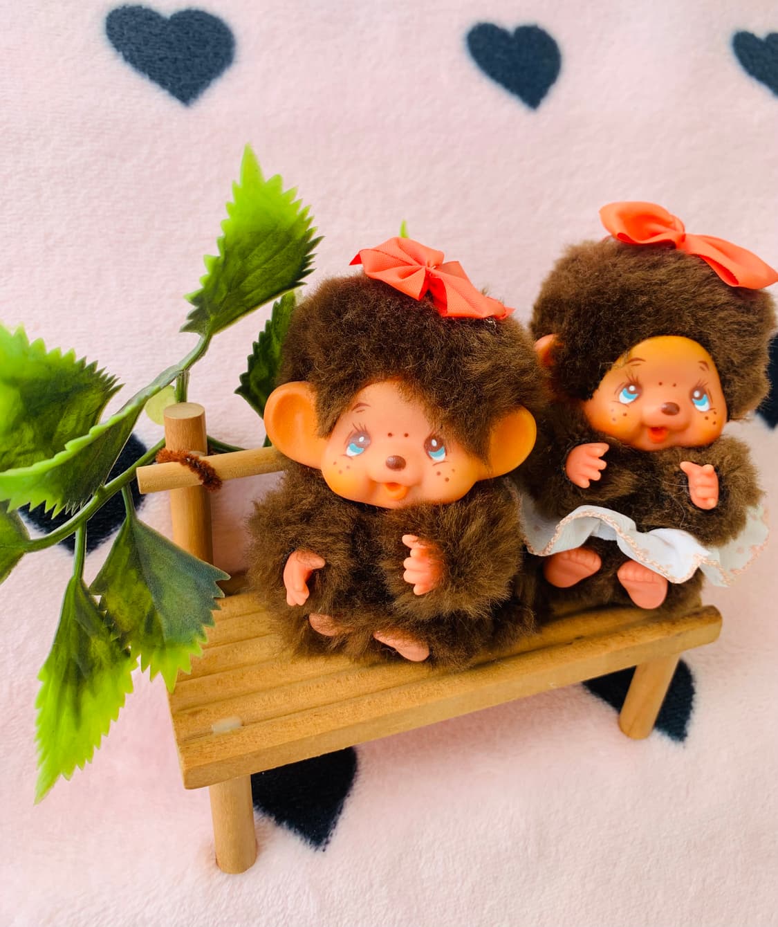 🎀희귀 레트로 몬치치 커플 & 벤치 세트 상품이미지2