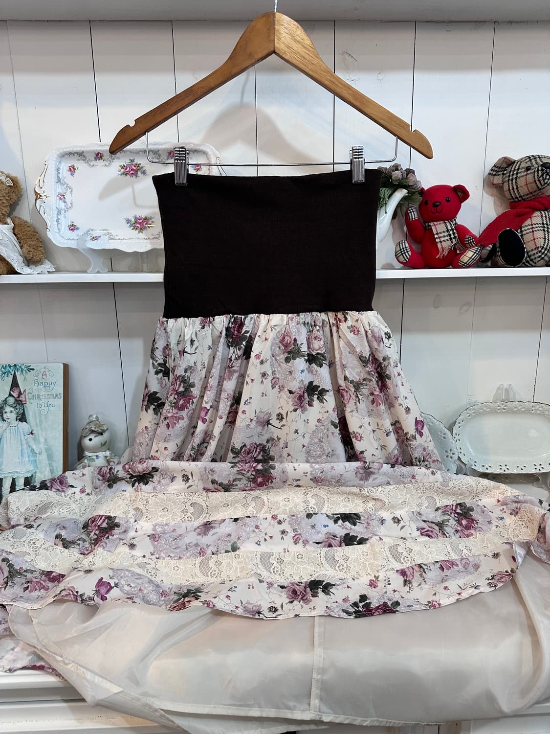 axes femme(악시즈 팜므) 로맨틱 플라워 레이스 롱 스커트 상품이미지4