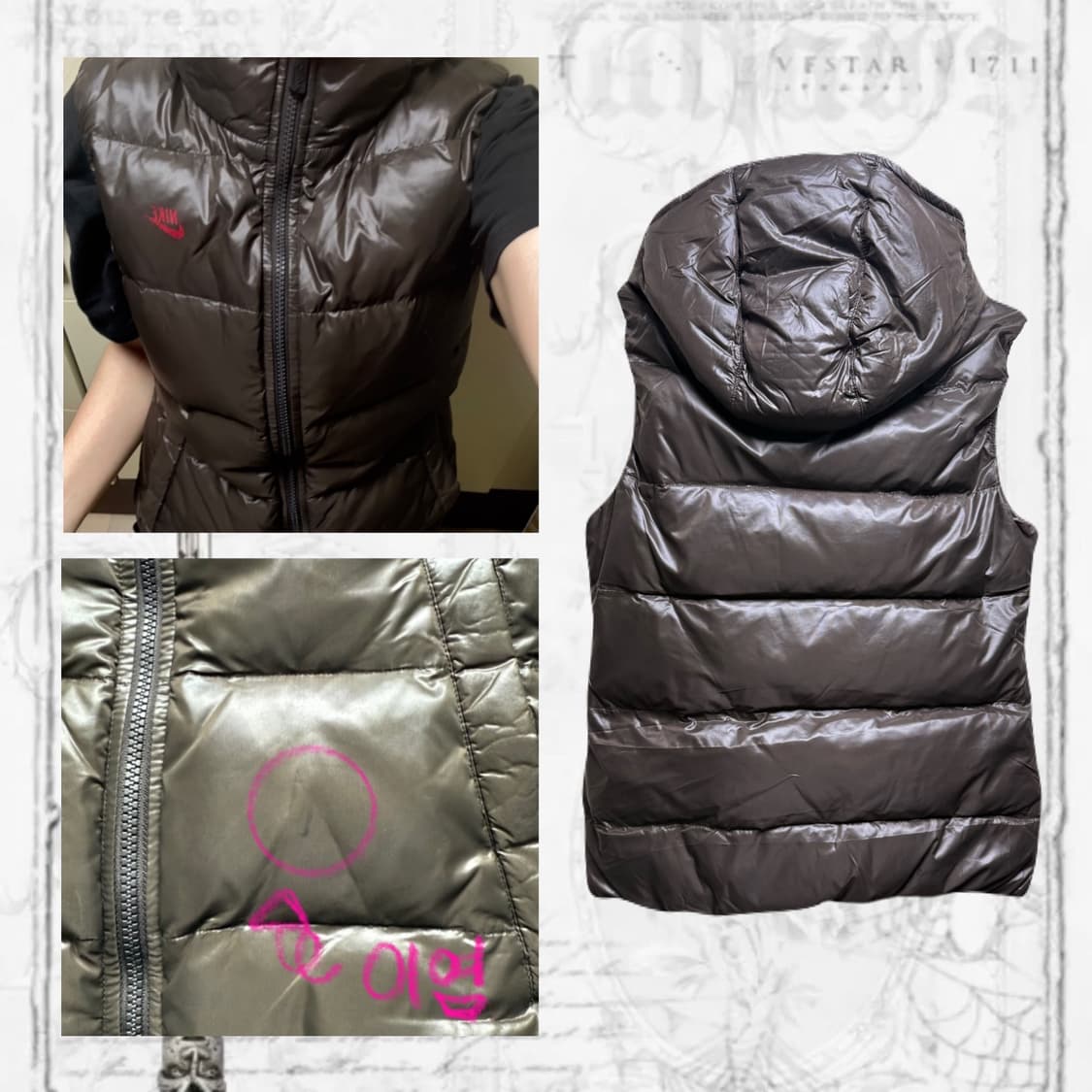 나이키 브라운 패딩조끼 상품이미지2