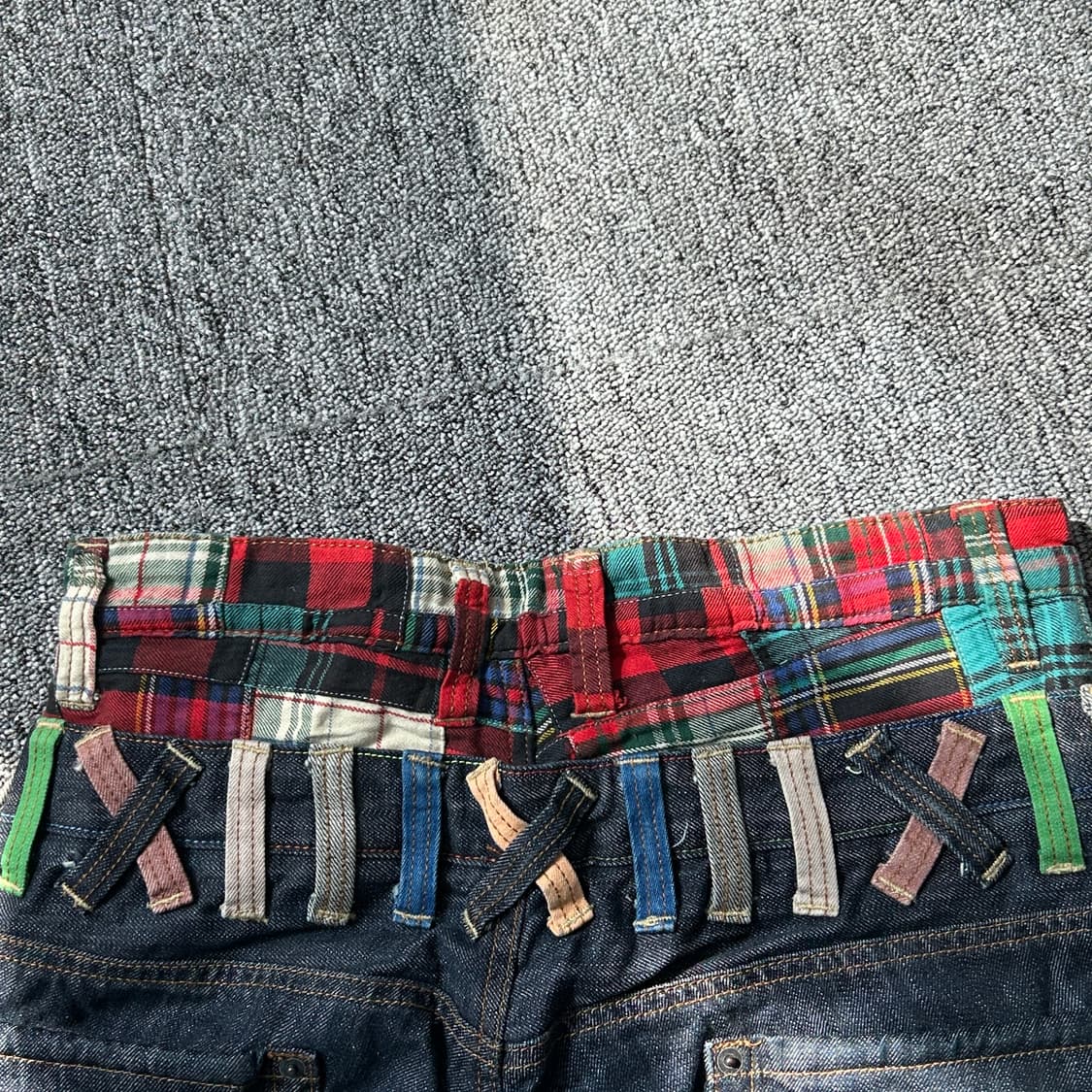 jpn 빈티지 더블 웨이스트 데님 팬츠  상품이미지3